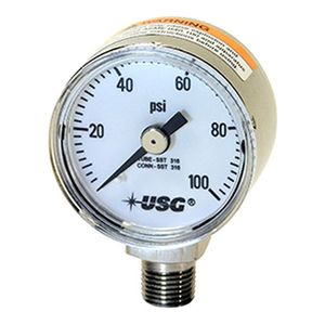Ametek U.S. Gauge Model 1521 All-Stainless Utility Gauge (1-1/2 in)