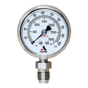 Ametek U.S. Gauge Model 1536 High-Purity Stainless Steel Pressure Gauge