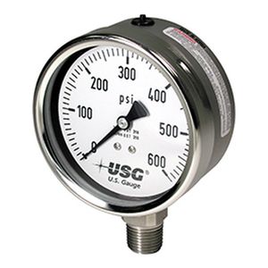 Ametek U.S. Gauge Model 656 All-Stainless Liquid-Filled Gauge