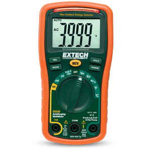 Extech EX330 Multimeter w/NCV, 4000 CT Autoranging/Temp