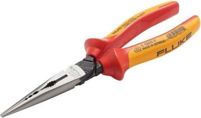Fluke INLP8 Insulated Long Nose /W Side Cutter, 8 in, 200 mm, 1000V