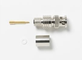 Pomona Electronics BNC Straight Plug, 50 Ohm, Crimp Type, RG8, 9, 11,213,214