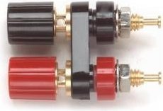 Pomona Electronics Mini Binding Post, Gold Plated (Black)