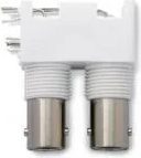 Pomona Electronics BNC Circuit Board Mount, Dual Right Angle, White Valox, 50 Ohm