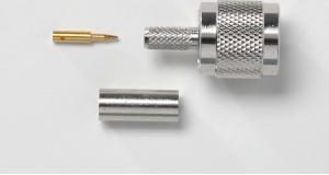 Pomona Electronics TNC Straight Plug, 50 Ohm, Crimp Type, RG58,141