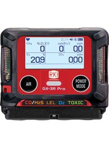 GX-3R Pro, 4 Gas, LEL / O2 / Combo H2S & CO with Li-Ion Battery & 100-240 VAC Charger # 72-PAX-C