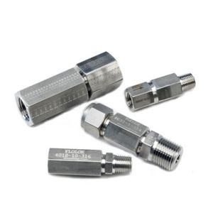 SSP 4000 Series, Check Valve SS 1/4 Tube Fitting x 1/8 MNPT, Cracking Pressure: 10 # 4011-10-HC